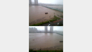 태풍 산바 영향, 낙동강 하류-포항 형산강 ‘홍수경보’