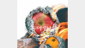 떫은 감 때리고 사과 구우니 달고도 달구나