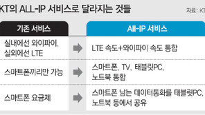전화-노트북-TV, KT 통신망 하나로 쓴다