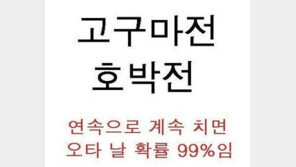 ‘고구마전 호박전’ 오타 확률 99%… “나는 1%에 속하나?”