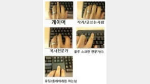 ‘키보드 손 위치 공감’ 사용자별 각기 다른 손위치 ‘나는?’