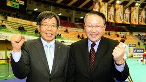 구자준 총재, 폭설 뚫고 수원실내체육관 방문