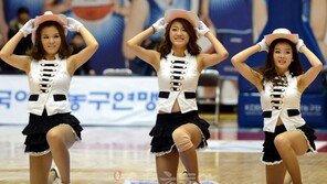 [포토] 치어리더, 아찔하게 앉으며…상큼 발랄 마무리