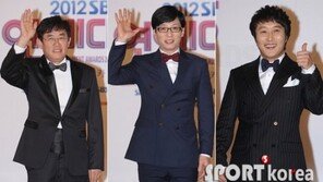 [포토] 이경규-유재석-김병만, ‘2012 SBS 연예대상’의 주인공은?