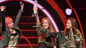 [포토] 제시카, 트로피 들고 자유의 여신상 빙의