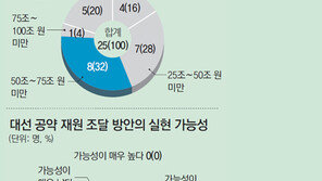 [박근혜 공약 현실성 평가]“증세-국채발행 없인 필요재원 기껏해야 절반 마련” 76%