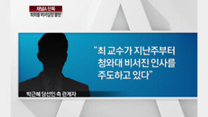 [뉴스A]단독/박근혜 정부 초대 대통령 비서실장에 최외출 물망