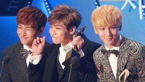 [포토] ‘서울가요대상’ 샤이니, 애교 작렬에 女心 무장해제