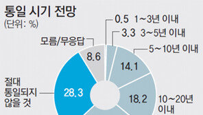 통일되면 좋지만 실현은 어려울것