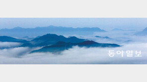 [포토 에세이]구름 품에 안긴 소백산맥