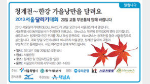 [알립니다]청계천∼한강 가을낭만을 달려요