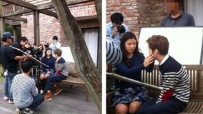시우민 김유정, “볼까지 어루만지며…” 화들짝