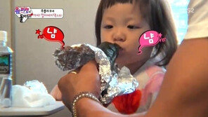 ‘슈퍼맨이돌아왔다’ 추사랑 김밥 먹방 ‘윤후 덤벼!’