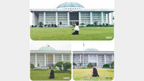 [같은 공간, 다른 시간]의사당 앞에서 기도한 이윤석, 국회의원 되어…