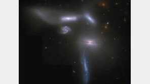 충돌 앞둔 4개 은하, 중력에 이끌리다 수십억 년 뒤 하나로 ‘신기’