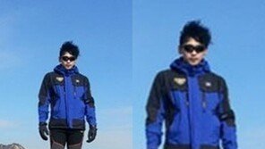 비 등산, 정상에 홀로 우뚝 “누가 찍어줬지?”
