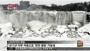 나이아가라 폭포 결빙, “영하 70도에 사진 찍고 싶어?”