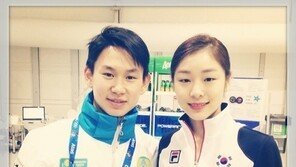 ‘소치올림픽 폐막’ 김연아, 갈라쇼 파트너 데니스텐과 다정샷