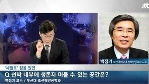 진도 여객선 침몰 사고 생방송 진행 중 ‘침묵’