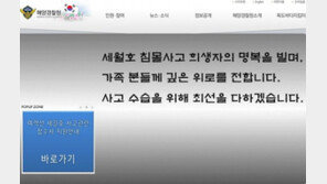 박근혜 대통령 “해경 해체” 발표…해경 홈피 다시 열려