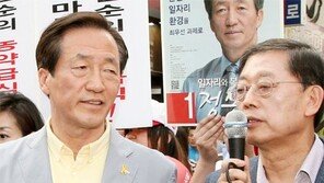 “정몽준 후보에 한표를” 김황식의 지원유세