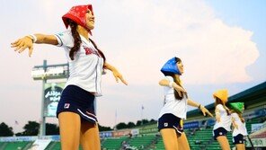 [포토] 두산 치어리더, 너~무 짧은 치마 ‘속 보일라’