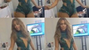 제니퍼 로페즈, 축하 공연 리허설…‘1조’ 엉덩이 흔들기 “화끈”