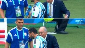 [아르헨티나 나이지리아] 라베찌, 감독에게 물 뿌리는 기행
