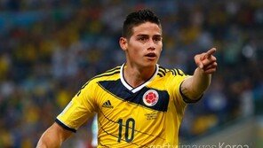 [콜롬비아-우루과이]‘멀티골’ 제임스 로드리게스 ‘브라질! 네이마르 나와’