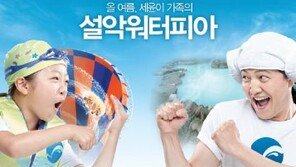설악워터피아, 정웅인-정세윤 부녀 모델 기용