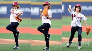 [포토] 타히티 미소, 섹시 시구 ‘분위기 UP’