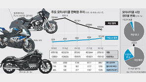 車이어 오토바이도… 수입브랜드만 ‘쾌속 질주’