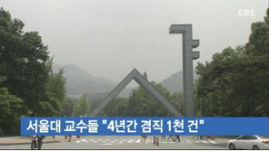서울대 교수들 겸직, 4년간 1000건 넘었다… 사기업 활동은 28.7%