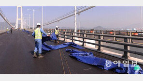 “가림막이 흔들림 주범” 이순신대교 통행 재개