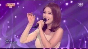 ‘인기가요’ 홍진영, 누드톤 밀착 의상… 아찔한 볼륨몸매 ‘과시’