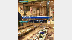 승용차 식당 돌진, 식사 중이던 손님 7명 ‘날벼락’