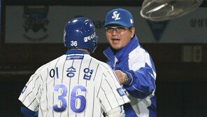 [포토] ‘삼성 넥센’ 이승엽 투런 홈런… 류중일 감독 얼굴엔 미소 가득!