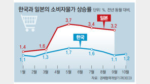 물가상승률 2년 연속 1%대 사상 처음… 디플레 우려 확산