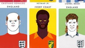 호날두 메시, 70년대 축구스타로 변신한 캐리커처 등장