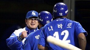 [포토] ‘삼성 넥센’ 박한이 역전 투런포… 류중일 감독, 미소가 절로~