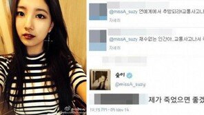 "교통사고 나서 죽어버려" 수지에 도넘은 악플, 소속사 "곧 법적 절차"
