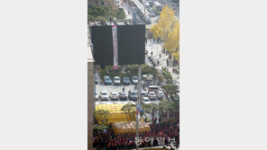 [화보] 케이블방송 하청근로자 ‘고공농성’ 현장