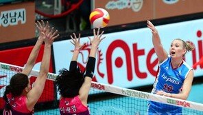 회식 다녀온 도로공사, 선두 흥국생명 완파