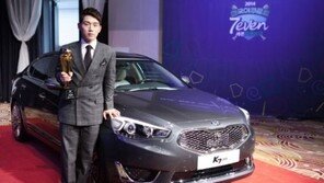 기아차, ‘2014 프로야구’ 히어로 서건창에 K7 전달