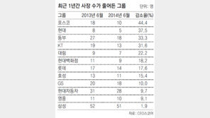 불황에 날아간 사장님… 30대 그룹 1년새 28명 줄어