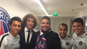 호나우두, PSG 소속 브라질대표팀 후배 만나…“파리 브라주카들”