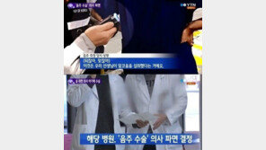 음주 수술한 의사, 강제규정 없어 알콜 농도 측정 안해...