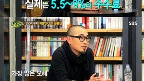 ‘힐링캠프’ 김봉진 “배달앱 수수료? 언론서 과장한 부분 있다”