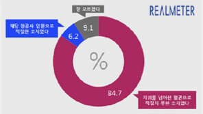 ‘조현아 땅콩리턴’ 국민에게 물으니 85% “월권행위” 6.2% “적절한 조치”