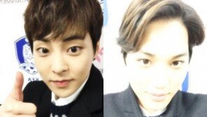 엑소 시우민-카이, 대한축구협회 명예사원 위촉… 인증샷 보니 ‘훈훈’